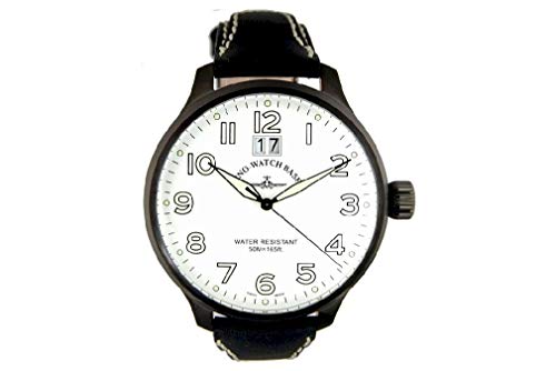 Zeno-Watch Herrenuhr - Super Oversized Big Date Black&White - 6221-7003Q-bk-a2 von Zeno