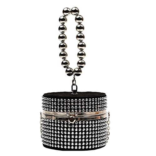 Clutch Abendtasche Luxus Damen Kleine Umhängetasche Frauen Geldbörsen für Zeremonie Hochzeit/Party/Abschlussball Box Glitzer Taschen aus Strass handgefertigt Sliber von Zenosy