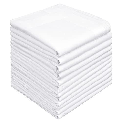 Zenssia Herren Taschentücher aus reiner Baumwolle mit Saum Bulk Set Taschentücher, Weiss/opulenter Garten, 17''x17'' Zenssia Herren Taschentücher aus reiner Baumwolle mit Saum Bulk Set Taschentücher, Weiss/opulenter Garten, 17''x17'' von Zenssia
