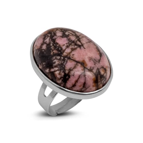 Zentana Rhodonit-Ring – Cabochon-Edelstein – Akzeptanz Zentana Rhodonit-Ring – Cabochon-Edelstein – Akzeptanz von Zentana