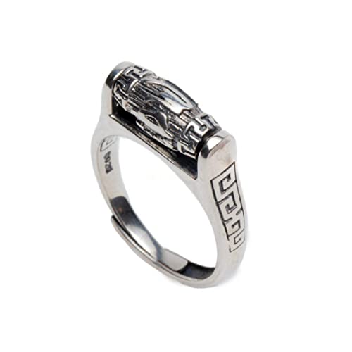 Zentana Tibetischer Ring – 925er Sterlingsilber – Gebetsmühle – verstellbarer Glücksring Zentana Tibetischer Ring – 925er Sterlingsilber – Gebetsmühle – verstellbarer Glücksring von Zentana