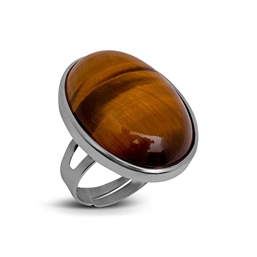 Zentana Tigerauge-Ring – Cabochon-Edelstein – Einblick Zentana Tigerauge-Ring – Cabochon-Edelstein – Einblick von Zentana