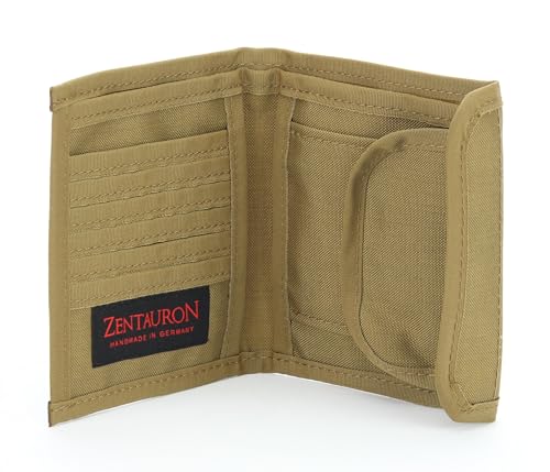 Zentauron EDC Geldbörse aus Cordura mit Klettverschluss, 6 Kartenfächer, Geldschein- & Münzfach, Einschubfächer, Camouflage & militärische Farben, kompakt & robust, Made in Germany von Zentauron
