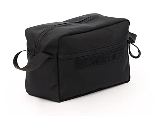 Zentauron Kulturtasche Schwarz I Taktische Kulturtasche aus hochwertigem Cordura mit 3L Volumen I Reise Camping Waschtasche Kosmetiktasche Herren & Damen I Kulturbeutel zum Aufhängen von Zentauron