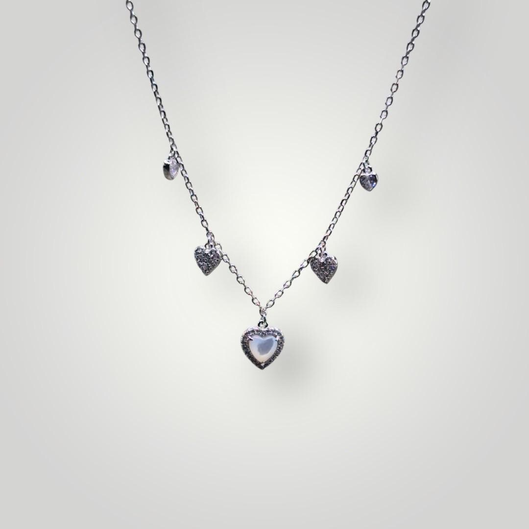 Elegant 925 Sterling Silver Heart Charm Necklace Elegant 925 Sterling Silver Heart Charm Necklace von ZenvanaDE