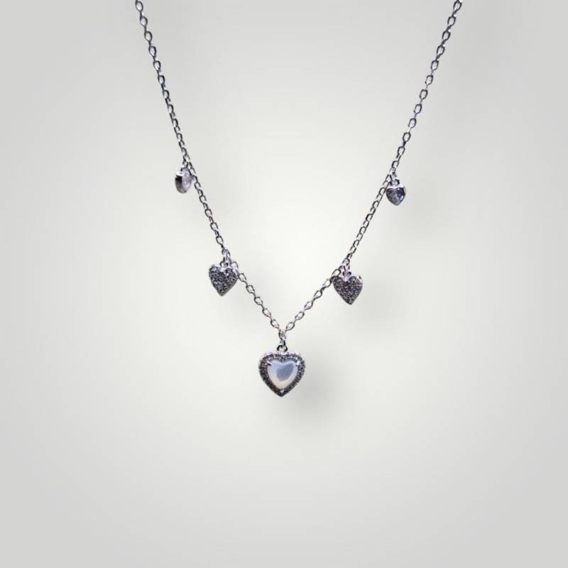 Elegant 925 Sterling Silver Heart Charm Necklace Elegant 925 Sterling Silver Heart Charm Necklace von ZenvanaDE