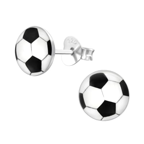 Zenvie Runde Fußball-Ohrstecker von aus 925er-Sterlingsilber Zenvie Runde Fußball-Ohrstecker von aus 925er-Sterlingsilber von Zenvie