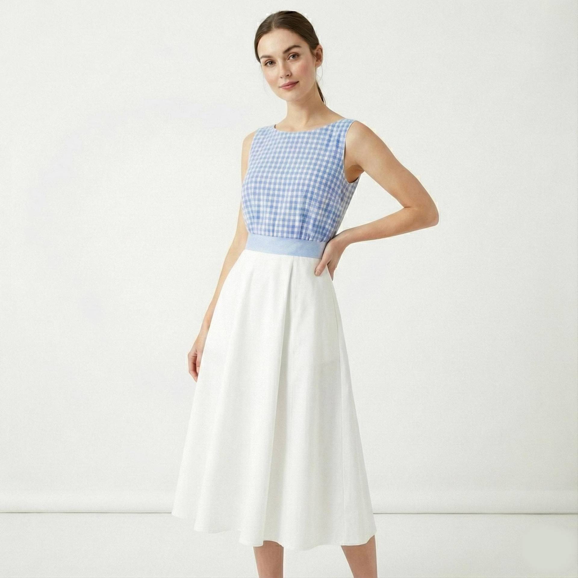 Audrey Hepburn Kleid/ Die Geschichte Der Nonne/Karo Kleid Frauen Bluse 50Er Jahre Vintage Sommer Geschenk Für Frau von Zepherra