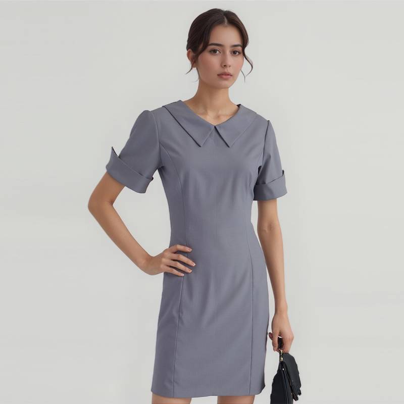 Graues Etuikleid/Graues Für Kate Mid Century Duchess Of Camelton Bleistiftkleid Arbeitskleidung Maßgeschneidertes Kleid von Zepherra