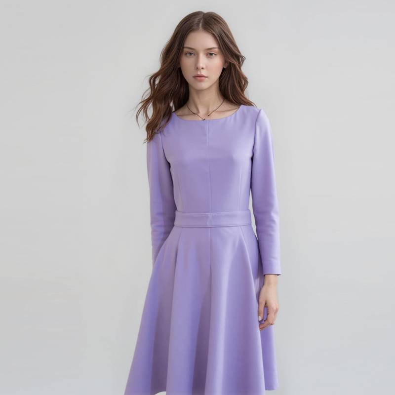 Kate Mid Century Lavender Kleid/ Duchess Etuikleid/Langes Kleid , Kariert Arbeitskleid Nach Mass von Zepherra