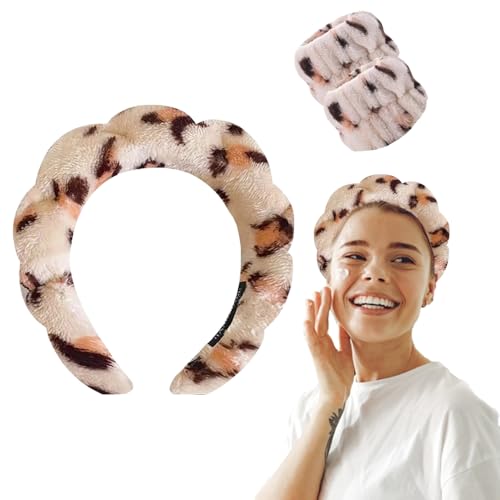 ZEPHRA Spa Stirnband & Armband Set - Weiches Frottee-Make-up-Stirnband mit 2 Gesichtswascharmbändern, rutschfestes, geschwollenes Hautpflege-Haarband für Frauen, saugfähiges Schönheits- und ZEPHRA Spa Stirnband & Armband Set - Weiches Frottee-Make-up-Stirnband mit 2 Gesichtswascharmbändern, rutschfestes, geschwollenes Hautpflege-Haarband für Frauen, saugfähiges Schönheits- und von Zephra