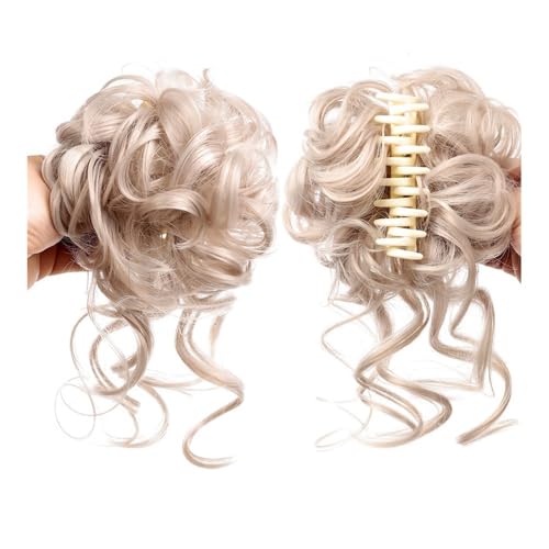 Messy Buns Haarteile für Frauen, Flauschiger, unordentlicher, modischer Haarknoten-Ring – langes Zopf-Styling-Tool mit Quaste und Haarspange for einfache Hochsteckfrisuren, für Frauen, Schwarze Fraue von Zephyria