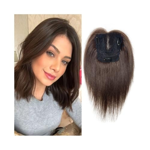 Natural Looking Hairpiece for Women, Echthaar-Topper for Frauen, 13 x 12 cm, atmungsaktive Schweizer Spitzenbasis, Haarteile, 10 Zoll, natürlicher Haaransatz, Remy-Haar-Topper, Haarteile for mehr Haar von Zephyria