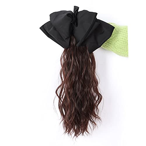 Natural Looking & Comfortable | Long Lasting Quali Perücke Pferdeschwanz Schleife Haarschmuck Mädchen Greifclip Wasser Ripple Pferdeschwanz Zopf Hochwertige Perücke transform Your Look with High-Quali von Zephyria