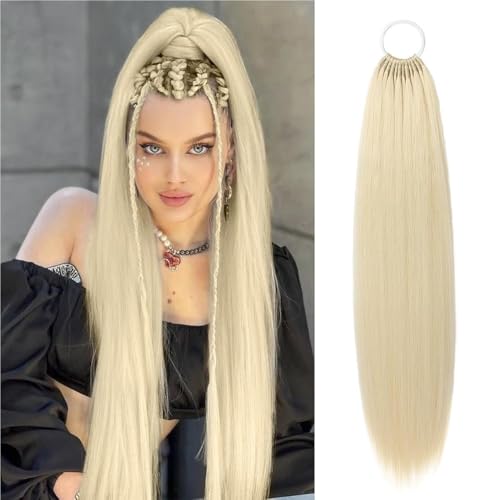 Pferdeschwanzverlängerung Echthaar, 24 Zoll lange, glatte synthetische Pferdeschwanzverlängerungen for Damen mit Gummiband, Dicke und natürlich aussehende Haarverlängerungen, nahtlos(Brownish yellow) Pferdeschwanzverlängerung Echthaar, 24 Zoll lange, glatte synthetische Pferdeschwanzverlängerungen for Damen mit Gummiband, Dicke und natürlich aussehende Haarverlängerungen, nahtlos(Brownish yellow) von Zephyria