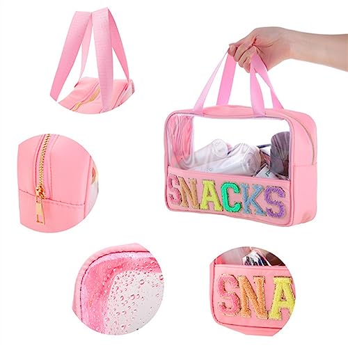 Travel Cosmetic Organizer for Women, Handtuch-Buchstaben-gestickte Make-up-Tasche, wasserdichte multifunktionale Aufbewahrungstasche mit großer Kapazität, tragbare Make-up-Tasche for Reisen, Ideal Wo von Zephyria