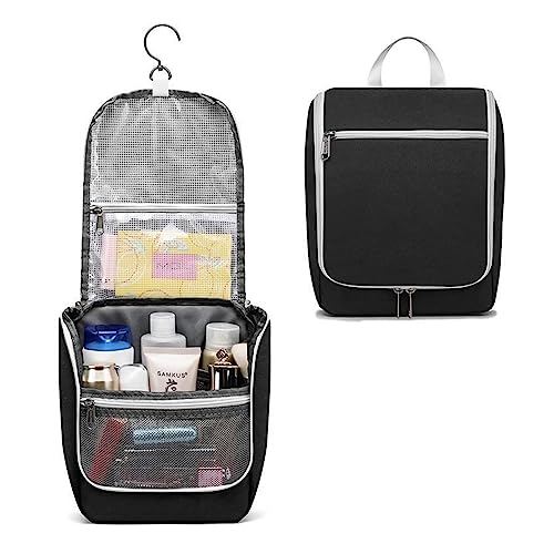 Travel Cosmetic Organizer for Women, Modischer Kulturbeutel, tragbare Make-up-Tasche mit trockener und Nasser Trennung, Ideal Women's Gift and Makeup Storage(Schwarz) von Zephyria