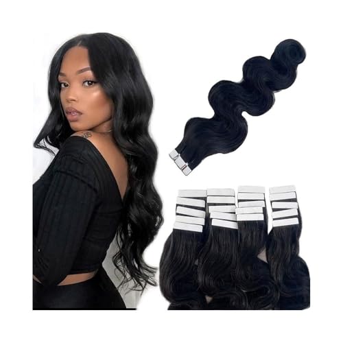 Unsichtbare Tape-Ins für natürliches Aussehen und Volumen Schwarze gewellte Locken, lockige Tape-Extensions, for schwarze Frauen Abnehmbares Haarverlängerungsband für den täglichen Gebrauch(20 inch) von Zephyria