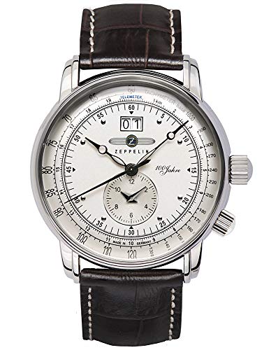 Zeppelin 100 Years Herren Uhr analog Quarzwerk mit Leder Armband 7640-1 von Zeppelin