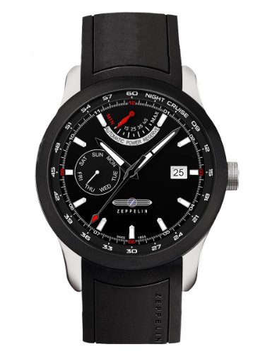 Zeppelin Herren Analog Automatik Uhr mit Kautschuk Armband 72622 von Zeppelin