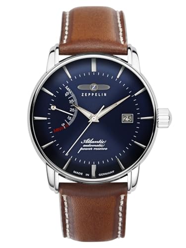 Zeppelin Herrenuhr mit Lederband Serie Atlantic Automatik Power Reserve Datum 8462-3 von Zeppelin