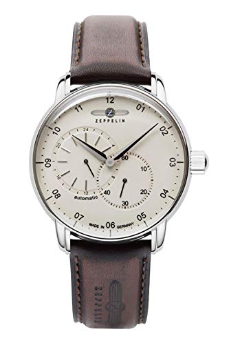 Zeppelin Herrenuhr mit Lederband Serie New Captain’s Line Automatik 24 Stunden Anzeige 8662-5 von Zeppelin