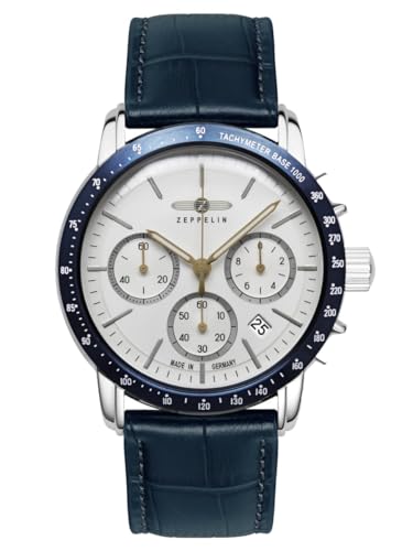 Zeppelin Herrenuhr Serie New York Chronograph mit Lederband 5 ATM 8878-1 von Zeppelin