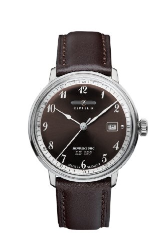 Zeppelin Herren-Armbanduhr Hindenburg Analog Quarz Leder 70465 von Zeppelin