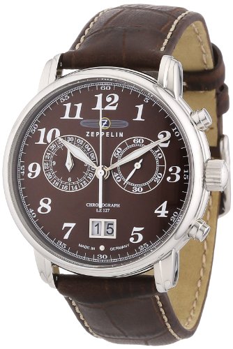Zeppelin Herren-Armbanduhr XL LZ127 GRAF Chronograph Quarz Leder 76843 von Zeppelin