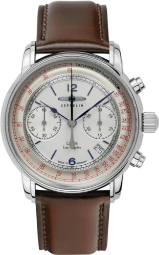 Zeppelin Herren-Chronograph Automatik LZ126 Los Angeles mit Lederband 8614-5 von Zeppelin