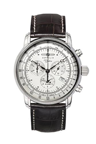 Zeppelin Herrenuhr Chronograph Quarz mit Lederarmband – 7680-1 von Zeppelin