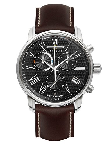 Zeppelin Serie LZ127 Transatlantik Quarz Chronograph GMT Datum 7694-2 von Zeppelin