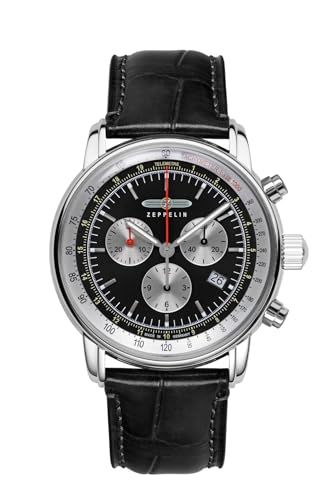 Zeppelin Serie LZ14 Marine Quarz Chronograph mit Lederband 8888-2 von Zeppelin