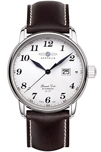 Zeppelin Unisex Chronograph Quarz Uhr mit Leder Armband 7652-4 von Zeppelin