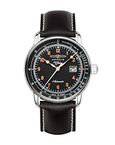 Zeppelin Unisex Chronograph Quarz Uhr mit Leder Armband 7654-5 von Zeppelin