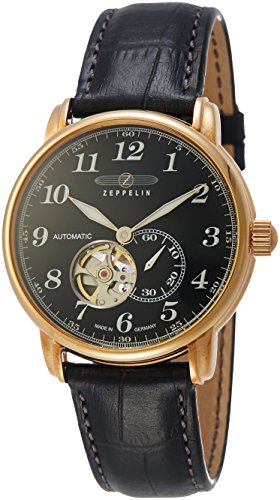 Zeppelin Unisex Chronograph Quarz Uhr mit Leder Armband 7668-2 von Zeppelin