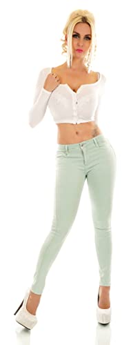 Zeralda Fashion Damen Push Up Jeans Sexy Po Hose Röhrenjeans Skinny Stretch XS-XL (as3, Alpha, l, Regular, Regular, Mint/01-4) von Zeralda Fashion