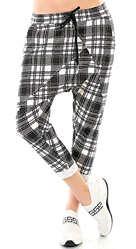 Zeralda Italy Damen Harem Sweat Hose Haremshose Jogpants Baggy Boyfriend Leopard Camouflage Blumen36-40 (Mod-019) von Zeralda Fashion