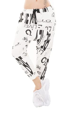 Zeralda Italy Damen Harem Sweat Hose Haremshose Jogpants Baggy Boyfriend Leopard Camouflage Blumen36-40 (Mod-025) von Zeralda Fashion