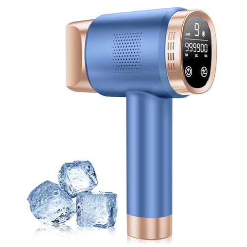 8℃ Geräte Haarentfernung mit Kühlfunktion, 21J Haarentferner 9 Stufen, 600NM Rotlicht Haarentfernungsgerät Zuhause für Frauen Männer, Enthaarung für Gesicht Bikinizone Körper, Blau 8℃ Geräte Haarentfernung mit Kühlfunktion, 21J Haarentferner 9 Stufen, 600NM Rotlicht Haarentfernungsgerät Zuhause für Frauen Männer, Enthaarung für Gesicht Bikinizone Körper, Blau von Zerellia