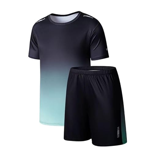 Zerfoogh Jungen Athletische Kurze Sets Kleinkind Schnell trocknende Mesh T-Shirt Shorts Outfits Jugend 5-12 Y Leichte Sport Schule Kleidung von Zerfoogh