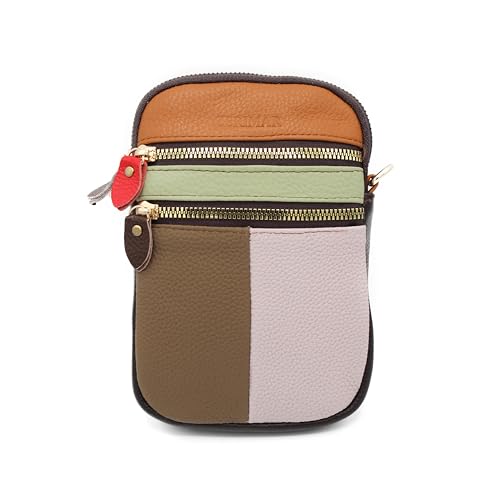 Zerimar Damen Handtaschen aus Naturleder - Lässige Handtaschen - Damen Handtaschen - Umhängetaschen - Handtaschen Tote - Größe: 19X13X4 cm - Mehrfarbig von Zerimar