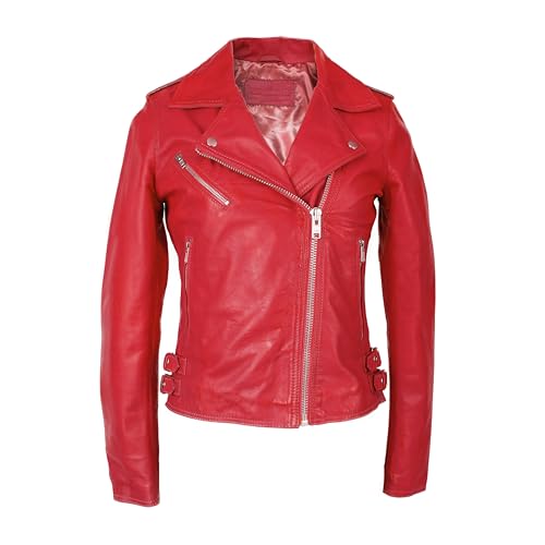 Zerimar Damen Lederjacke | Casual Damen Jacken | Leder Jacken Damen | Mantel Leder Damen | Elegant Damen Lederjacken | NEU ROT | Größe XXL von Zerimar