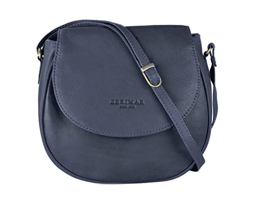 Zerimar Damen Ledertasche | Umhängetasche | Elegante Taschen für Damen | Lederriementasche | Umhängetasche Frau | ABMESSUNGEN: 22x21x7 cm von Zerimar