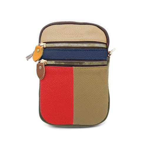 Zerimar Damentaschen aus Leder, Damentasche, Umhängetasche, verstellbare Umhängetasche, kleine Tasche, Maße: 19 x 13 x 4 cm, mehrfarbig4 von Zerimar