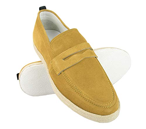 Zerimar Espadrilles Herren | Halbschuhe Herren Leder | Espadrilles Leder | Espadrilles Leder Loafers | Mokassins Leder Herren | Casual Schuhe Leder von Zerimar