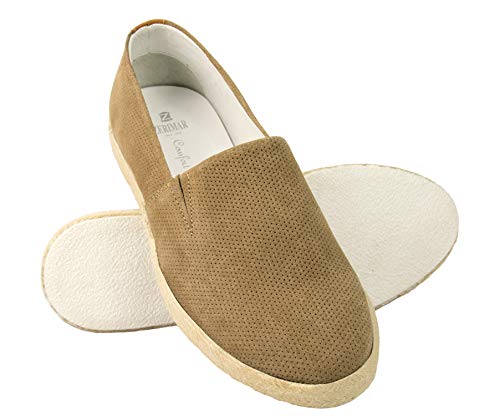 Zerimar Espadrilles Herren | Halbschuhe Herren Leder | Espadrilles Leder | Espadrilles Leder Loafers | Mokassins Leder Herren | Casual Schuhe Leder von Zerimar