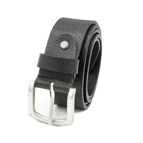 Zerimar Gürtel herren-Herrengürtel aus Rindsleder – 39 mm Breite – Herrengürtel aus Leder – Herrengürtel mit Schnalle – gürtel herren leder -Schwarze - Größe 110 von Zerimar