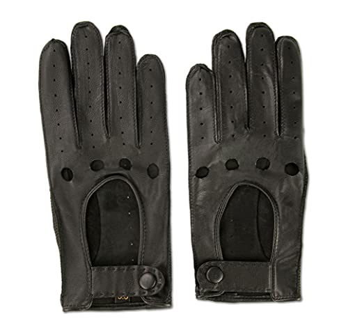 Zerimar Handschuhe Mann | Langer leitfähiger Lederhandschuh | Lederhandschuhe für Herren | Leitfähiger Lederhandschuh | Autofahrerhandschuhe | Schwarz Größe 9 von Zerimar