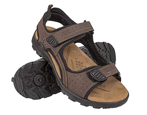 Zerimar Sandalen herren - Leder Sandalen Herren - sandalen für jungen - trekkingsandalen herren - Herren schuhe Sommer - Pantoletten herren - Wandersandalen - Braun - Größe 42 von Zerimar